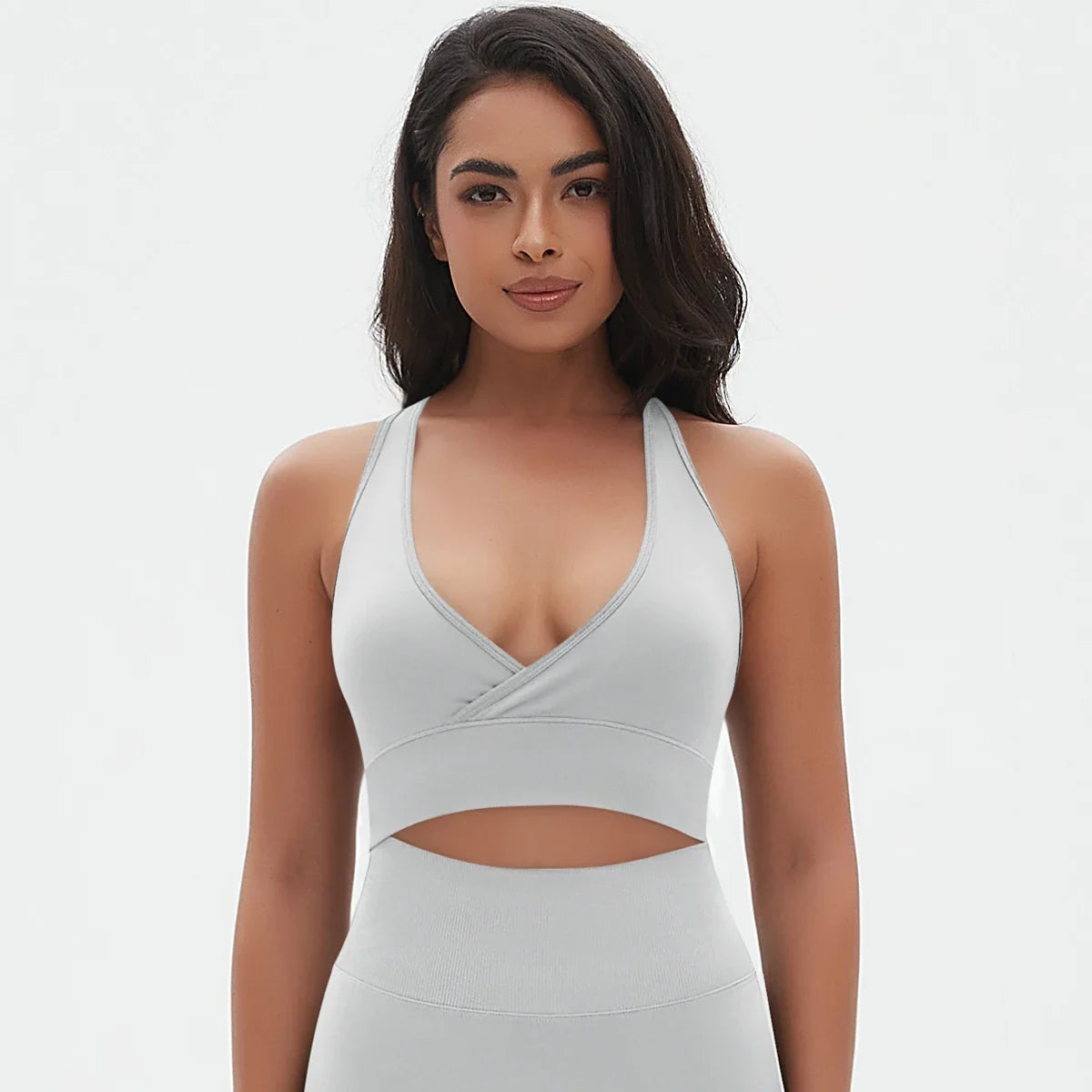Soutien-gorge de sport pour femmes, maintien élevé, impact élevé, froncé, sous-vêtement de fitness, haut de gym, yoga, vêtements d'entraînement, corset push-up rembourré, vêtements de sport