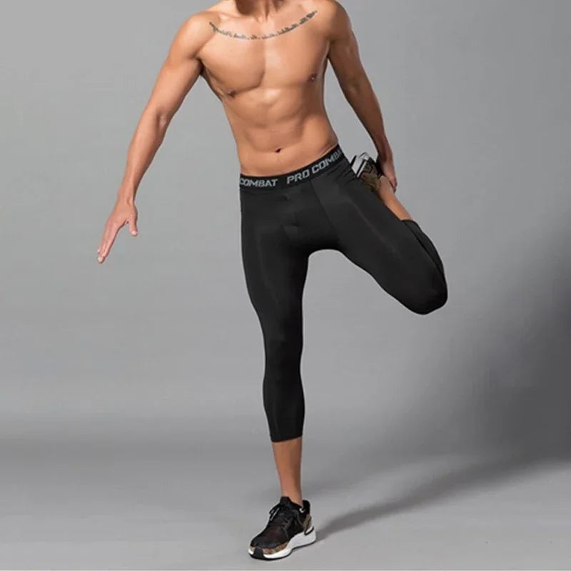 Collant de compression homme Shaperwear respirant Legging de sport Couche de base Course Athlétisme Sous-vêtement Short actif