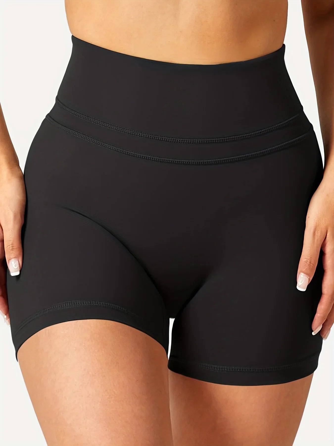 Shorts d'entraînement pour femme, shorts de running scrunch taille haute pour la gym, le yoga et le vélo, vêtements de sport pour femme