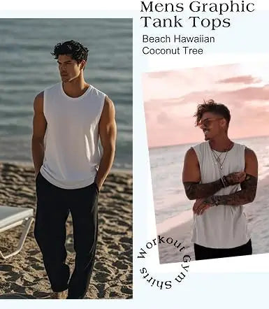 Débardeurs pour hommes, t-shirts d'entraînement sans manches, couleur unie, séchage rapide en polyester pour hommes, débardeurs de plage et t-shirts de sport d'été