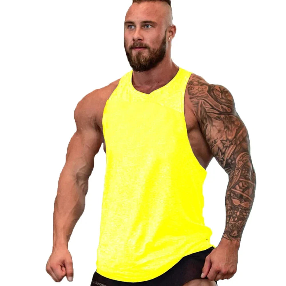 Débardeurs Stringer de Musculation et Fitness pour Hommes Débardeur de Gym Débardeur de Sport Maillot de Corps Maillot de Sport Sans Manches
