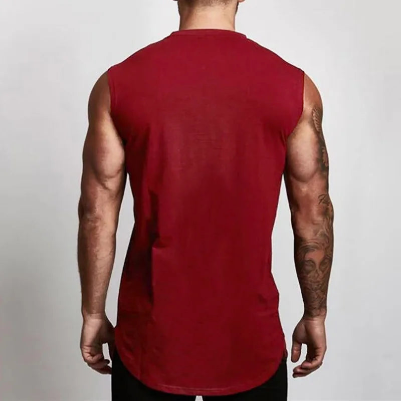 Haut sans manches de sport en coton pour homme, débardeur de musculation, vêtements de sport, gilet de sport pour homme, maillot de corps musclé