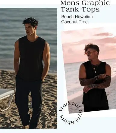 Débardeurs pour hommes, t-shirts d'entraînement sans manches, couleur unie, séchage rapide en polyester pour hommes, débardeurs de plage et t-shirts de sport d'été