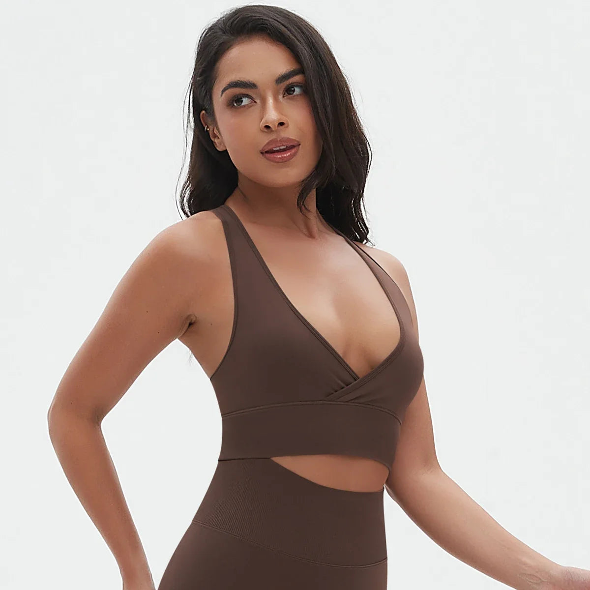 Soutien-gorge de sport pour femmes, maintien élevé, impact élevé, froncé, sous-vêtement de fitness, haut de gym, yoga, vêtements d'entraînement, corset push-up rembourré, vêtements de sport