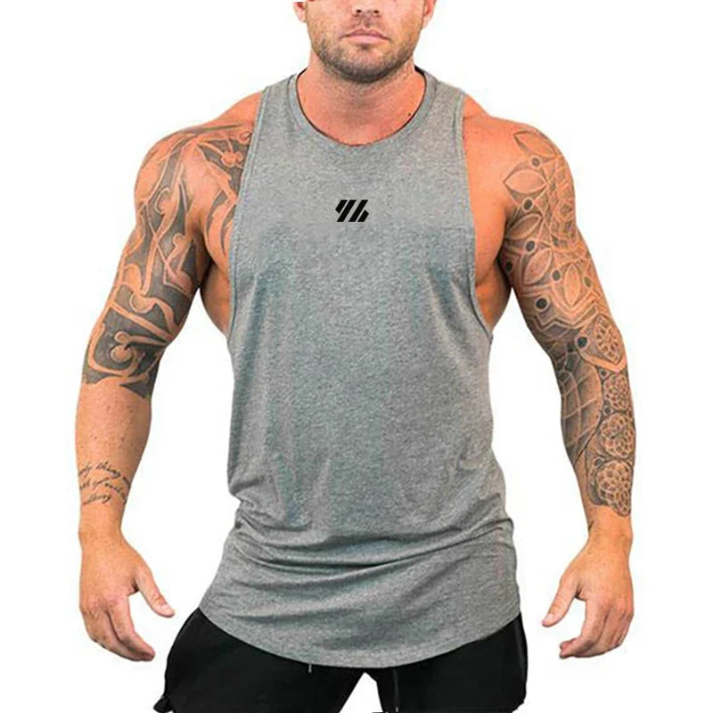 Débardeurs amples de course pour hommes, débardeurs de musculation, hauts sans manches d'entraînement pour la gym, chemises sans manches de fitness, sous-vêtements respirants en coton pour l'été