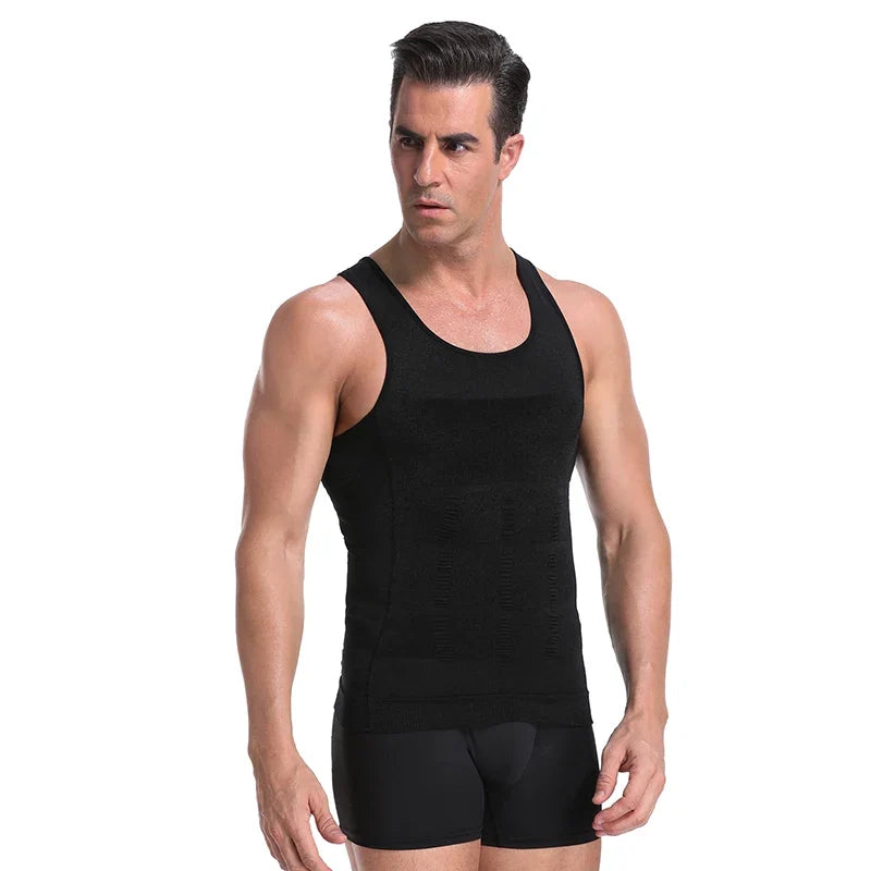 Gilet de Corps Amincissant Homme Débardeur Musculation Débardeurs Ventre Plat Maillots de Corps Débardeur Gainant Sous-vêtement Thermique Compression