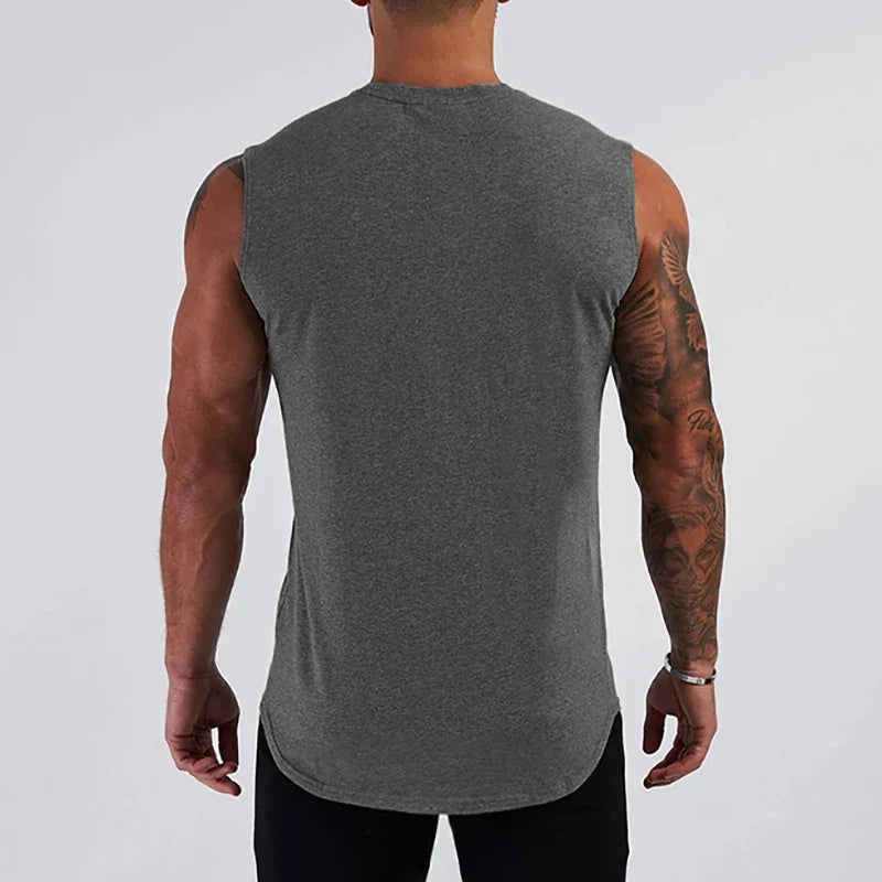 Haut sans manches de sport en coton pour homme, débardeur de musculation, vêtements de sport, gilet de sport pour homme, maillot de corps musclé