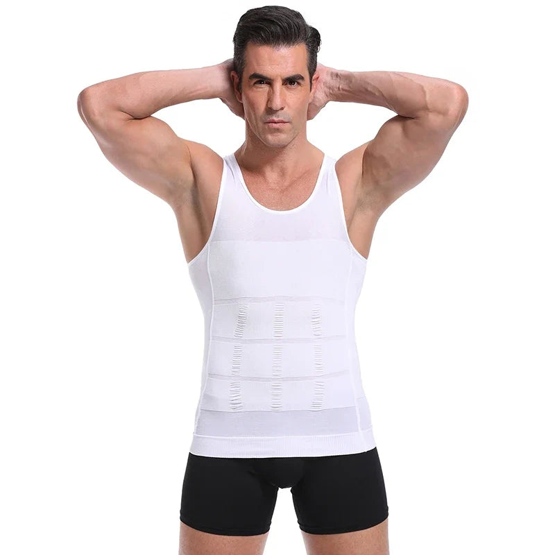 Gilet de Corps Amincissant Homme Débardeur Musculation Débardeurs Ventre Plat Maillots de Corps Débardeur Gainant Sous-vêtement Thermique Compression