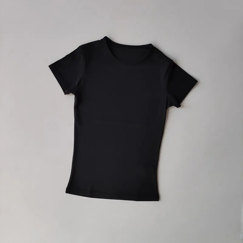 T-shirt de sport d'extérieur pour femmes, yoga, fitness, course à séchage rapide, entraînement, vêtements de sport pour femmes, vêtements d'exercice