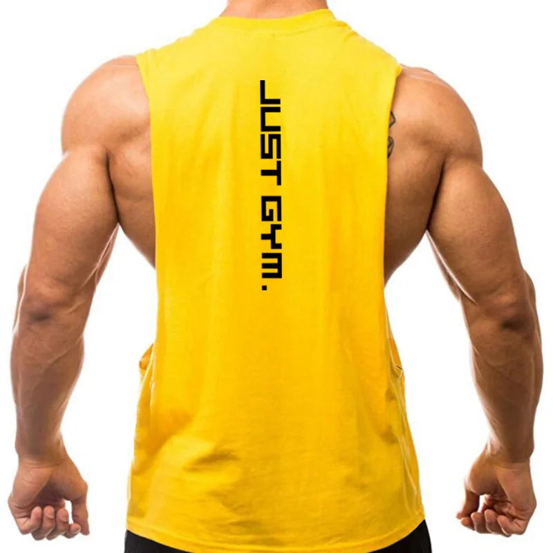 Débardeurs homme coupe débardeur côtés découpés emmanchures basses sans manches pour le sport, le fitness, le jogging en extérieur
