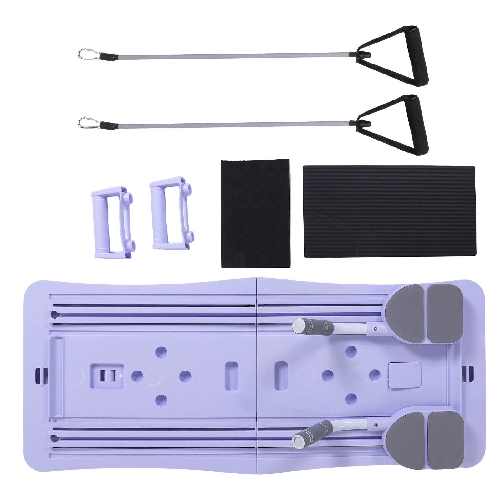 Planche de Pilates pliable 4-en-1 à utiliser chez soi, roue abdominale, équipement d'exercice pour la maison, entraîneur de base