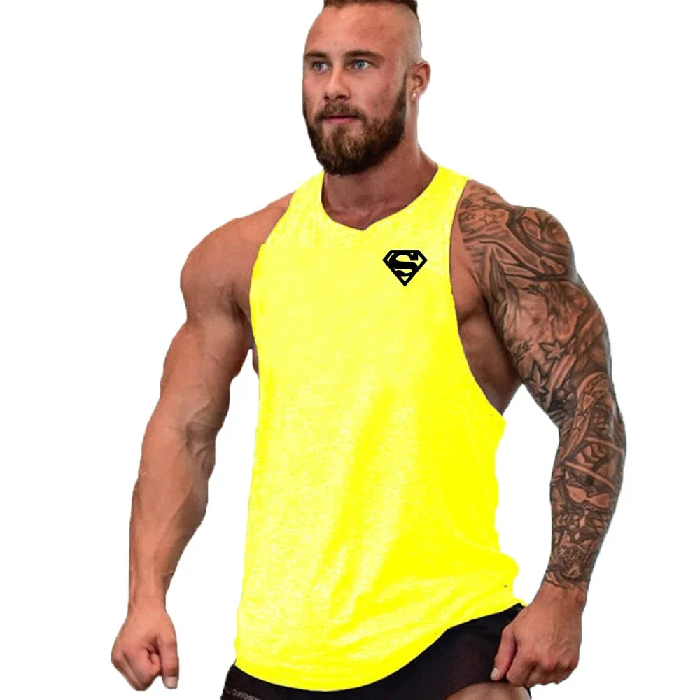 Débardeurs Stringer de Musculation et Fitness pour Hommes Débardeur de Gym Débardeur de Sport Maillot de Corps Maillot de Sport Sans Manches