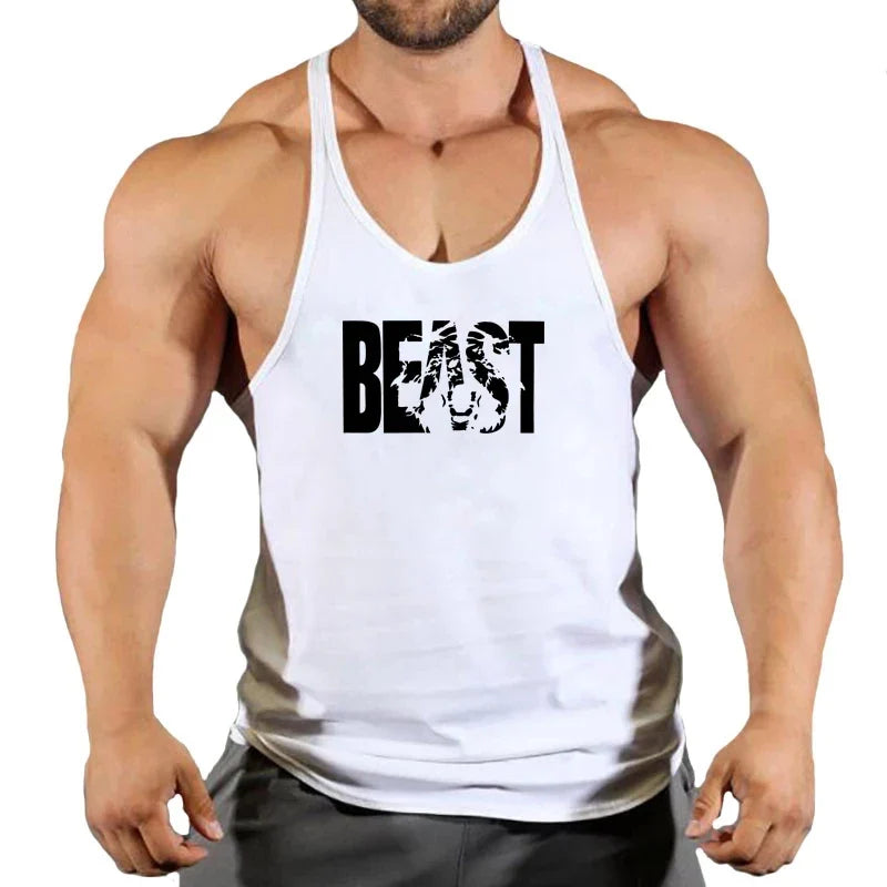 Débardeur Stringer Musculation Homme Gilet Fitness Vêtement Bodybuilding Débardeurs Musculation Débardeur Coton Sans Manches Entraînement