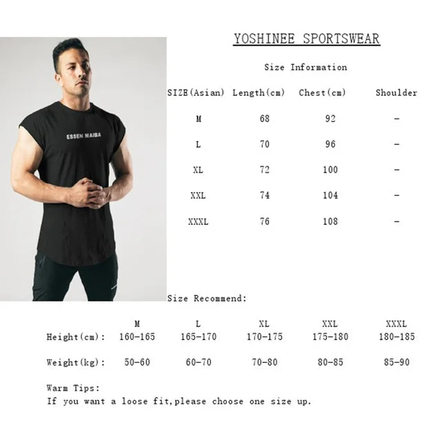 Débardeurs Hommes Sans Manches pour l'Entraînement de Musculation Athlétique en Coton Respirant T-shirt