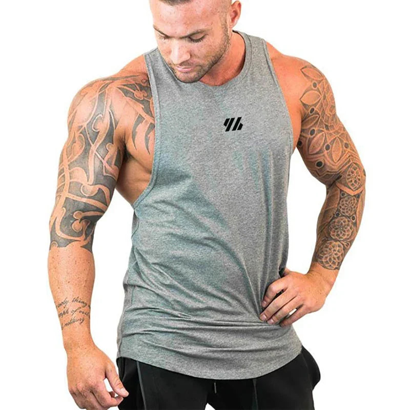 Débardeurs amples de course pour hommes, débardeurs de musculation, hauts sans manches d'entraînement pour la gym, chemises sans manches de fitness, sous-vêtements respirants en coton pour l'été
