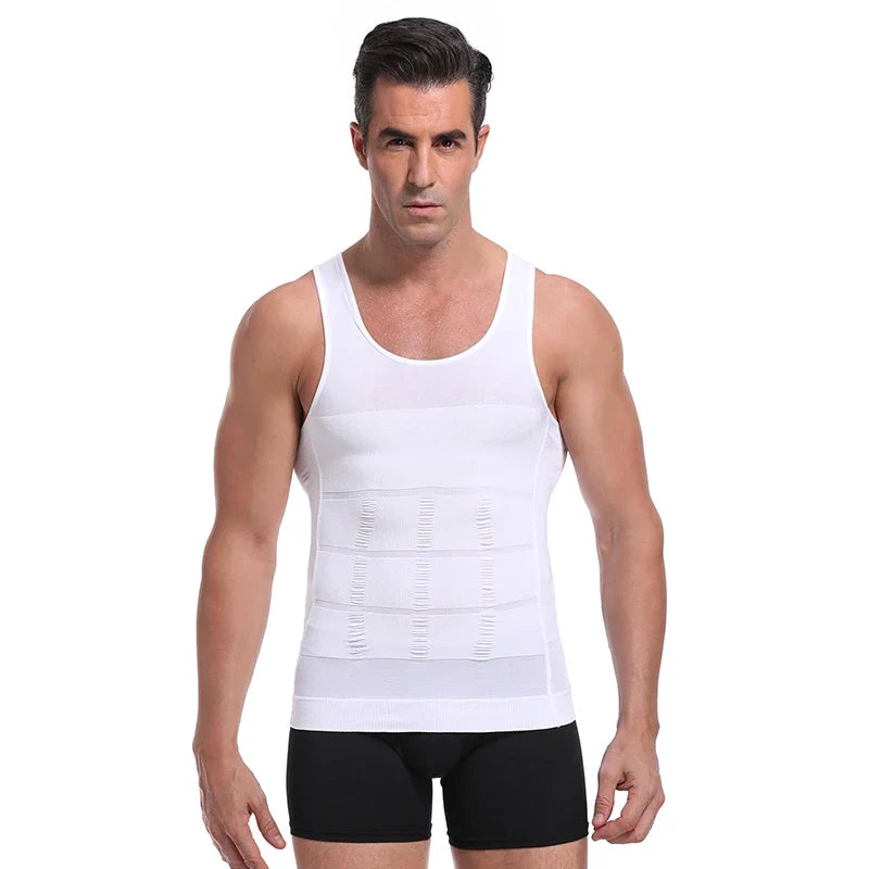 Gilet de Corps Amincissant Homme Débardeur Musculation Débardeurs Ventre Plat Maillots de Corps Débardeur Gainant Sous-vêtement Thermique Compression