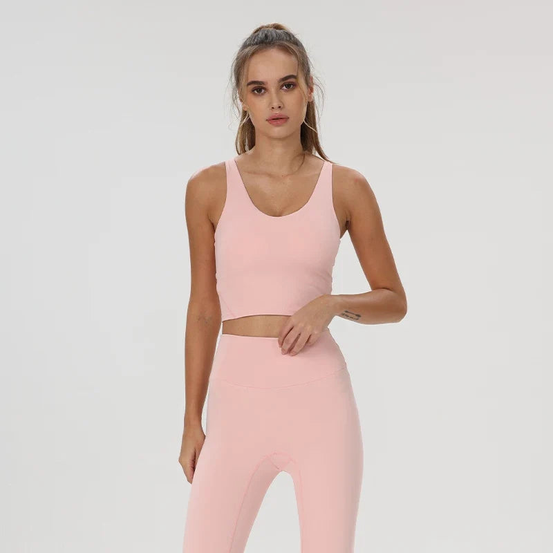 Débardeur de yoga pour femmes, hauts de Pilates, vêtements de sport, course, gym, jolis vêtements d'entraînement, soutiens-gorge de sport, débardeur féminin.
