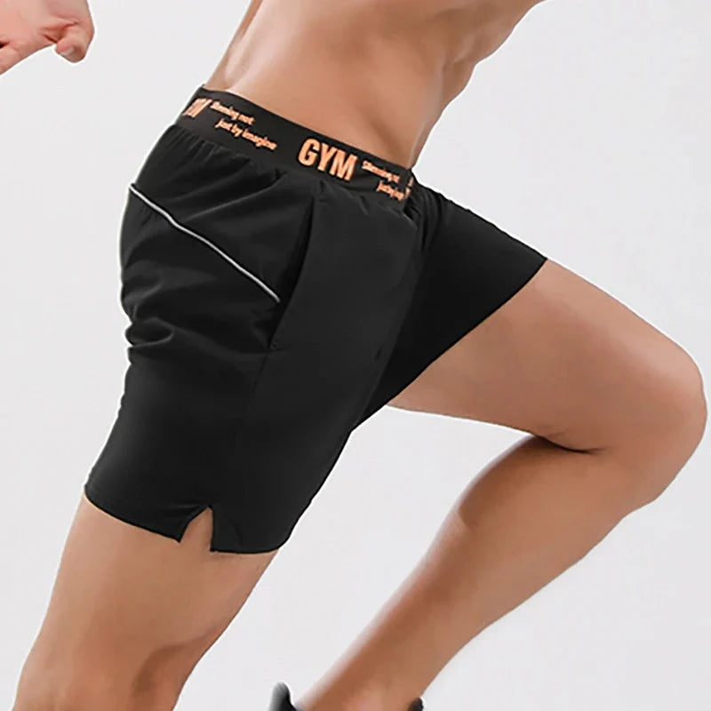 Short de course pour hommes Fitness Séchage rapide Hommes Gymnastique Shorts de sport Pantalon court de jogging d'entraînement de basket-ball masculin Shorts d'été