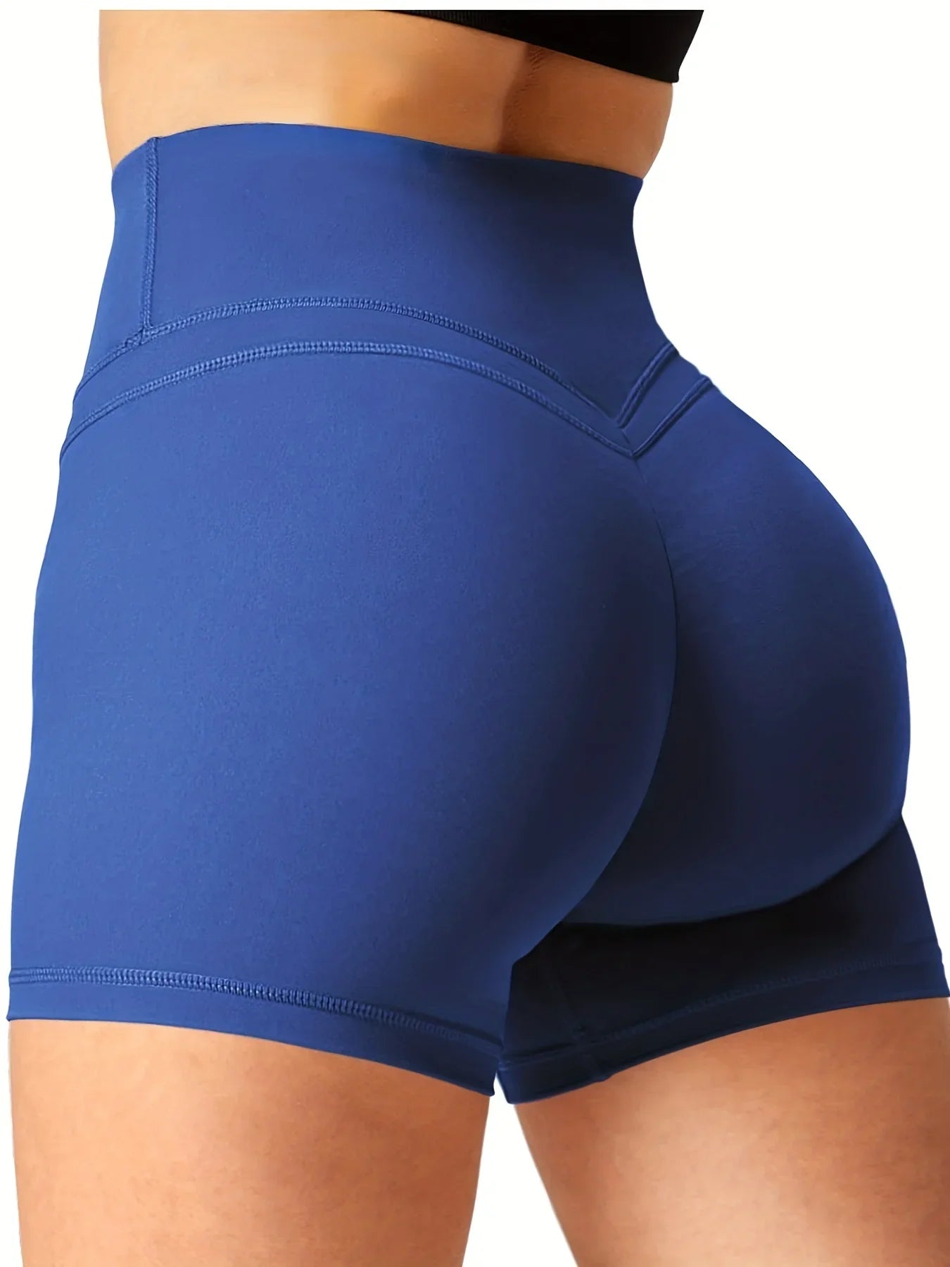 Shorts d'entraînement pour femme, shorts de running scrunch taille haute pour la gym, le yoga et le vélo, vêtements de sport pour femme